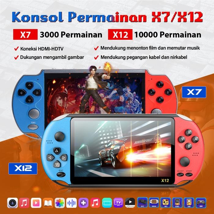 PSP X12 Gameboy 8GB bawaan 10.000+ game 5,1 inci handheld game console
