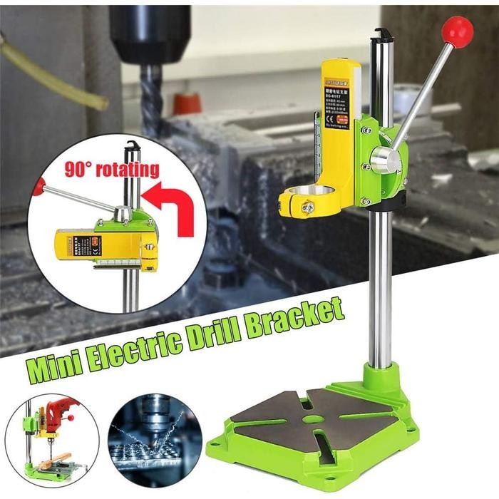 Stand Dudukan Bor / Drill Stand Stand Mesin Bor Tangan Stand Drill Alumunium Base Dudukan Mesin Bor