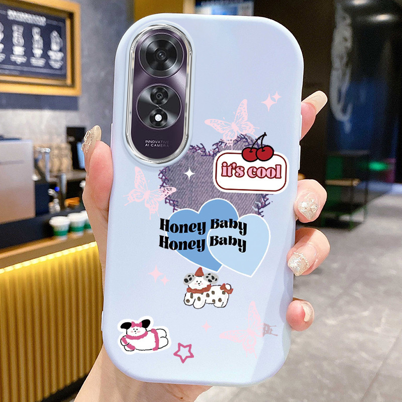 Casing Hp Untuk OPPO A60 Case Casing HP Softcase pelindung silikon Kesing cinta layar penuh