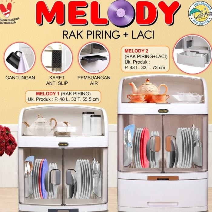 RAK PIRING MELODY TABHITA PREMIUM RAK PIRING & GELAS TERTUTUP .