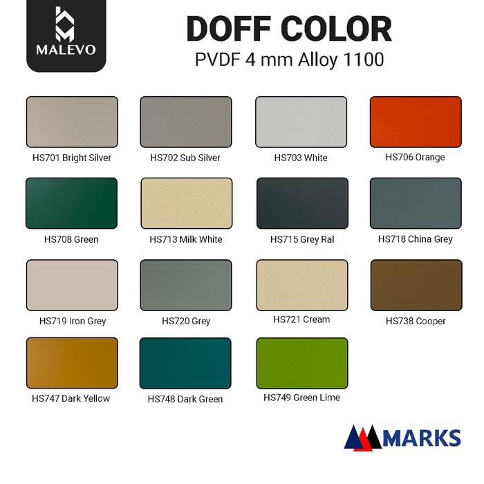 Marks Acp Pvdf 4 Mm Doff Alloy 1100 0,3 Mm Pekan Promo