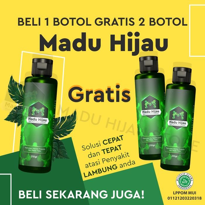 

[Beli 1 Dapat 2] Madu Hijau Solusi Sakit Lambung / Maag Akut - ASLI