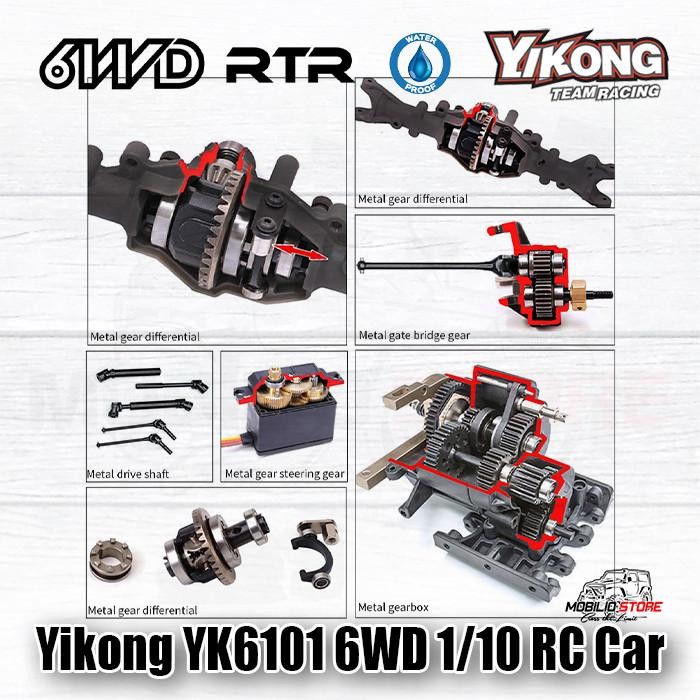 PROMO YIKONG YK6101 1/10 SCALE RC CAR 6X6 RTR DEFENDER FLYING HUNTSMAN BODY PACKING AMAN