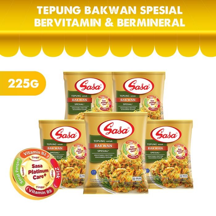 

Caraka.store1 Sasa Tepung Bakwan Spesial Bervitamin & Bermineral 225gr - 5pcs