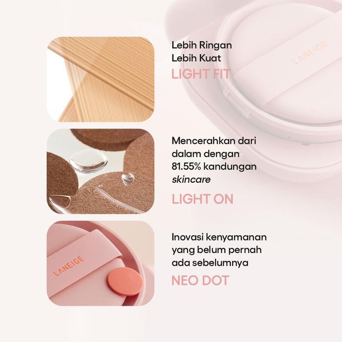 Laneige Neo Cushion Glow Refill 15Gr - Mencerahkan, Wajah, Cushion Berkualitas
