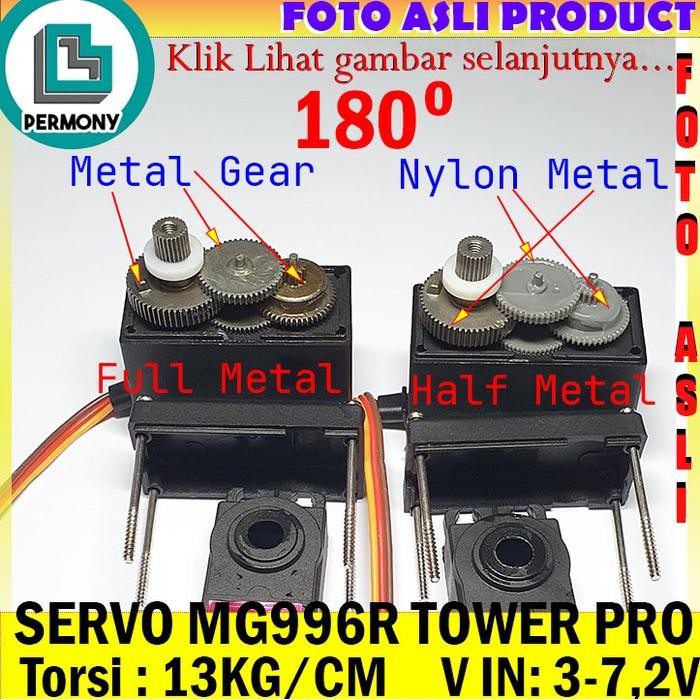 Stok Baru MG996R motor servo MG996 TowerPro MG 996R Tower Pro