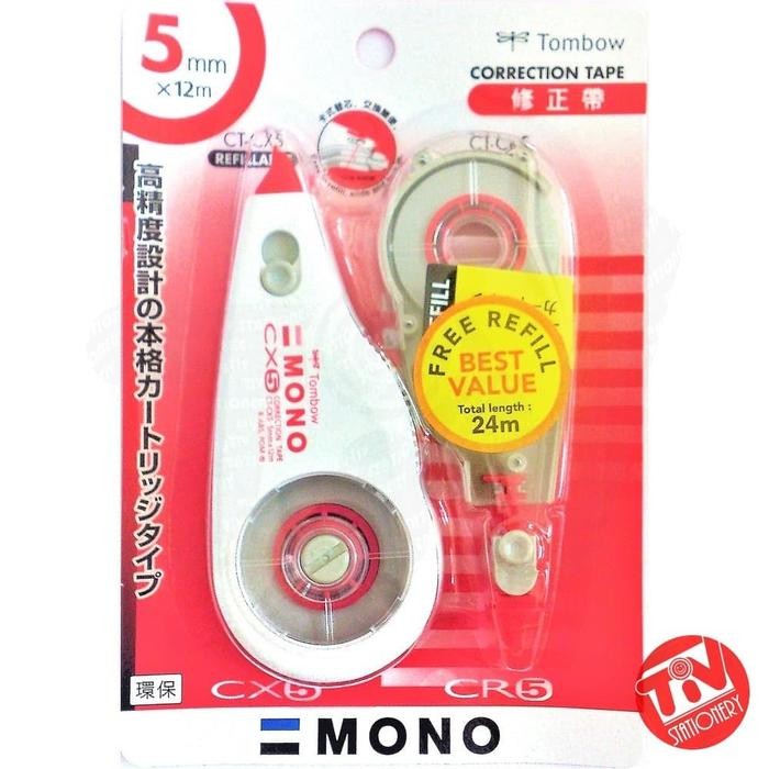 

correction tape tombow mono ct-cxcr 5mm x 12m merah kode 76
