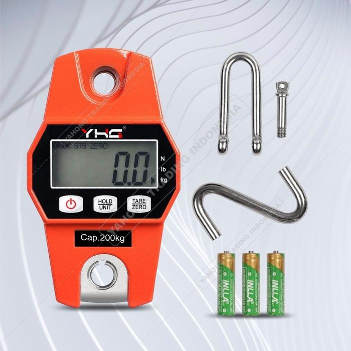 TIMBANGAN GANTUNG DIGITAL PORTABLE TIMBANGAN BARANG BUAH SAYUR 100KG 200KG YHG