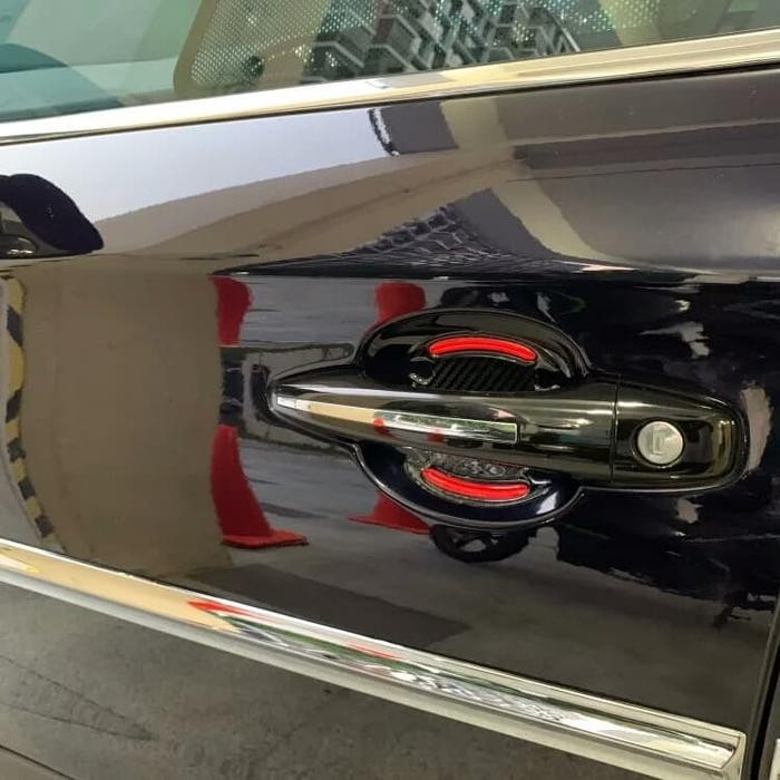 PELINDUNG GAGANG PINTU MOBIL HANDLE PINTU CARBON TOYOTA INNOVA