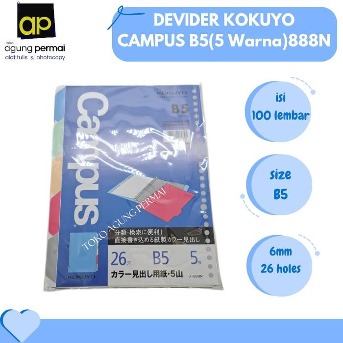 

DIVIDER KOKUYO CAMPUS B5 888N KODE 491