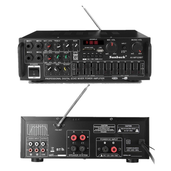 (Expert) Audio Ampilifier 2000W - HIFI Audio Amplifier Bluetooth 2000W