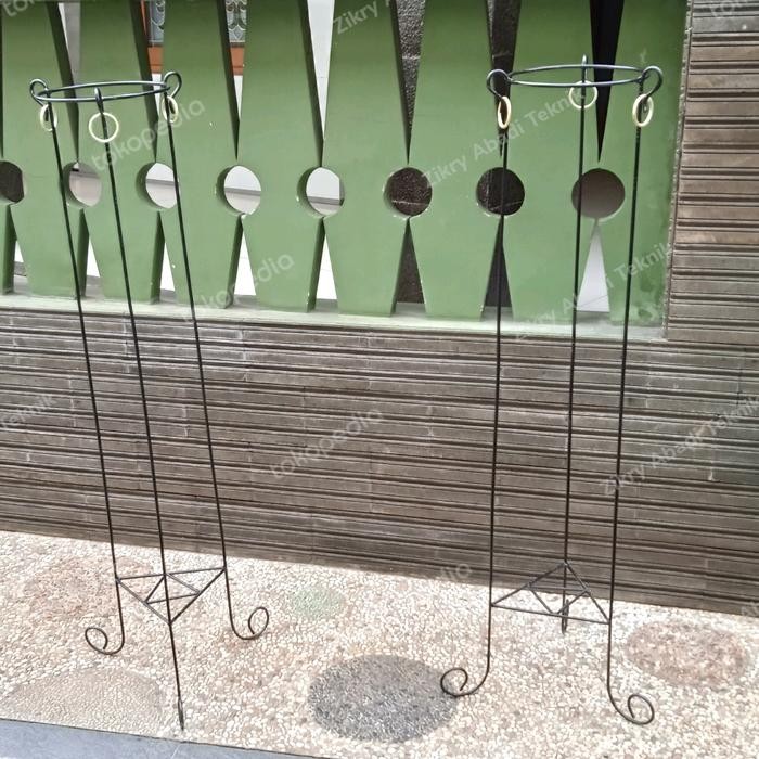 standing pot rak pot besi rak tanaman hias tinggi 130cm