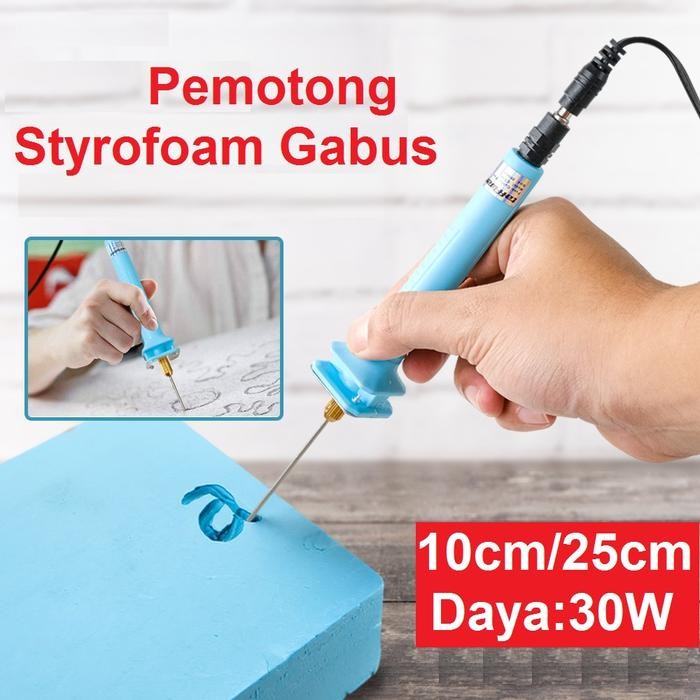 

Alat Potong Styrofoam Solder Ukir Gabus Cutter Polystyrene EPE Foam 10 cm 30W Adaptor Listrik