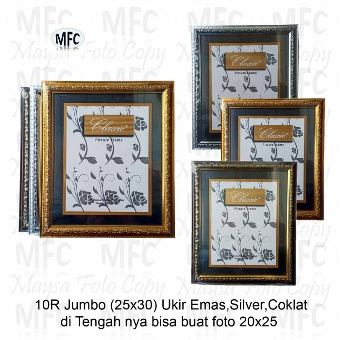 [Expert] Bingkai 10r Jumbo ukir Emas,silver,coklat