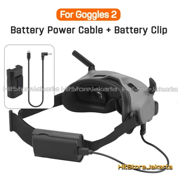(Expert) Power Cable For DJI Avata Goggles 2 Battery Clip Holder Baterai