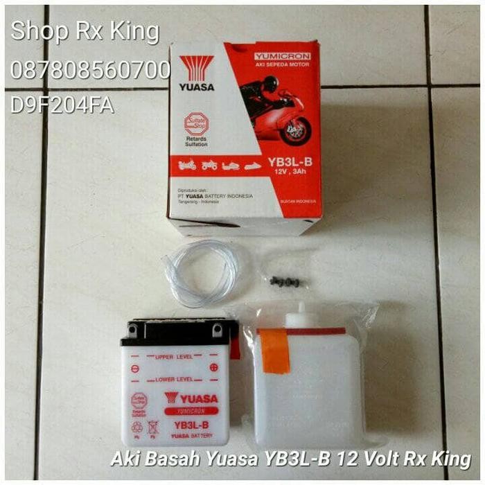 Aki Basah Yuasa Yb3L-B 12Volt Yamaha Rx King