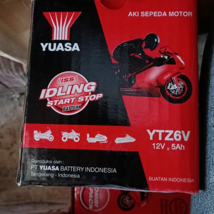 Accu / Aki Sepeda Motor Yuasa Ytz6V