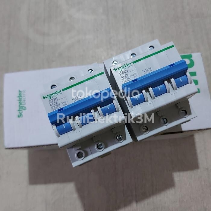 Mcb 25A Schneider 3Phase Biru Original Pln