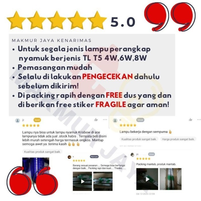 [Expert] Lampu Nyamuk 4W BL/Lampu TL T5 Nyamuk 4W/Refill Lampu Nyamuk