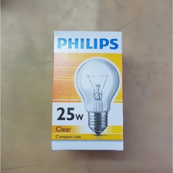 [Expert] Lampu Pijar Philips Clear 25 w Watt 25W Standard Bulb E27
