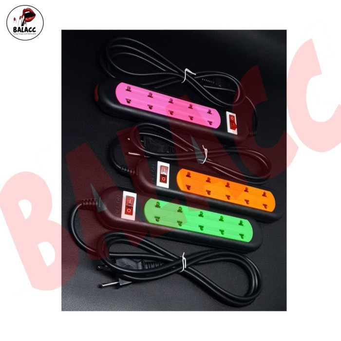 [Expert] Stop Kontak 5 Lubang 1.5 Meter Canare Warna / Colokan Listrik