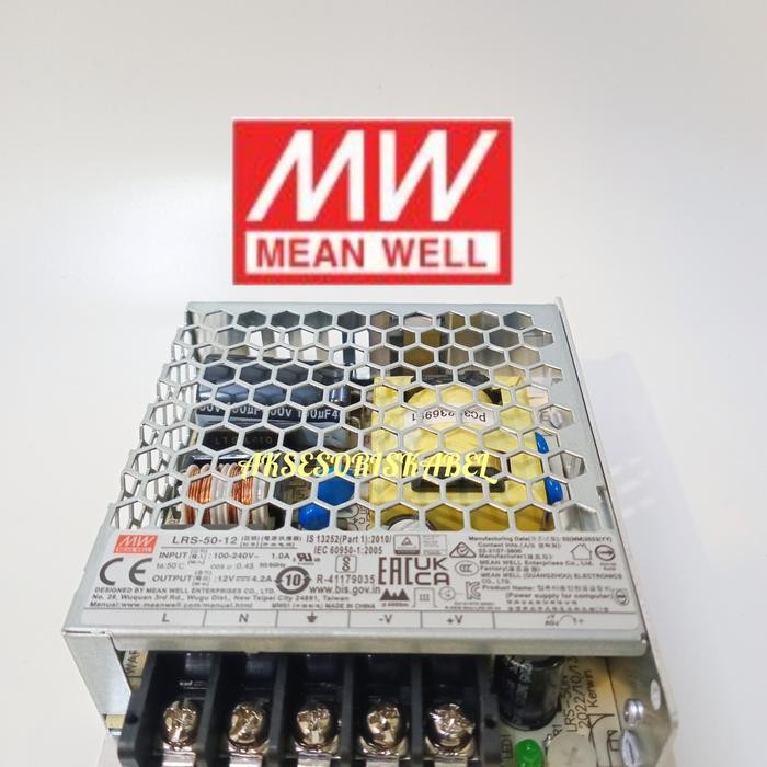 Psu Power Supply Mean Well Indoor Lrs-50-12 50Watt/12Volt/4.2A