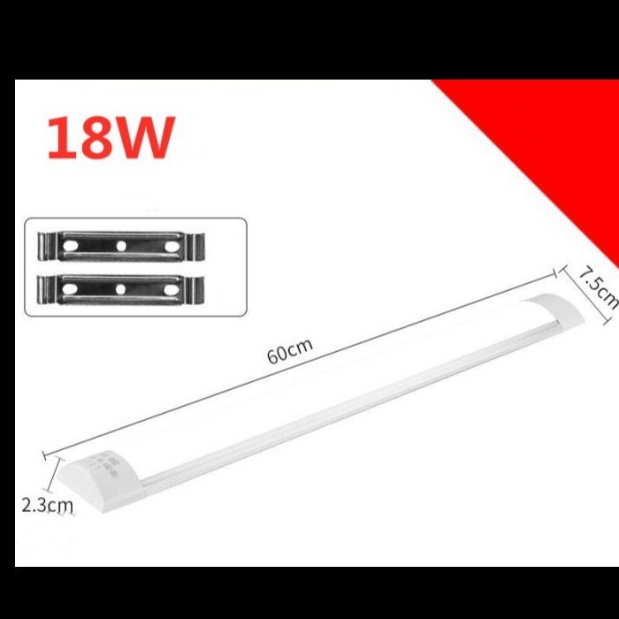 LAMPU NEON LED TL PANJANG/TABUNG 18W/36W 60CM/120CM PUTIH ALUMINIUM