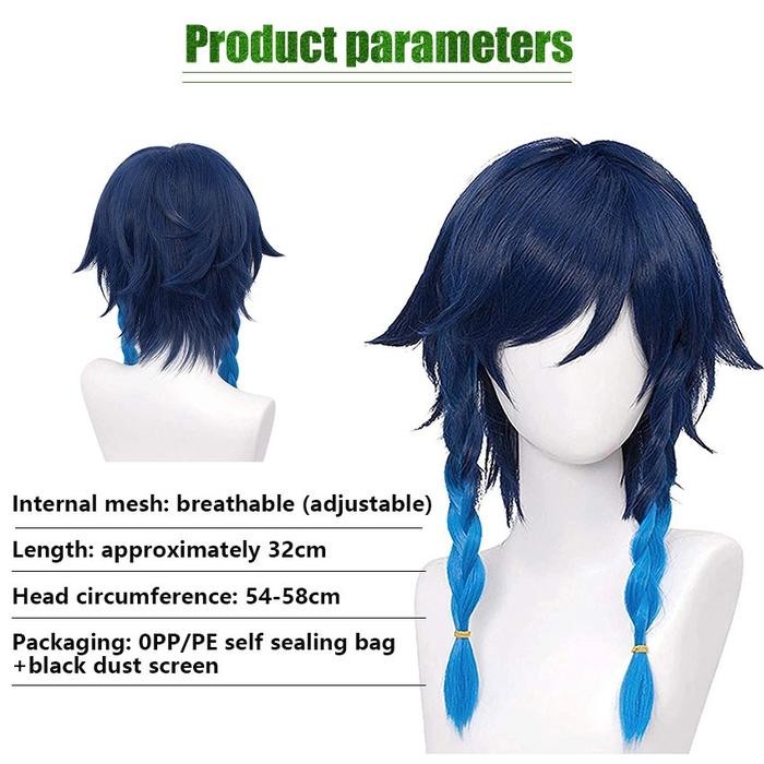 PREMIUM Genshin Impact Venti Cosplay Cosplay Wig / Komik Wig / Fashion Wig