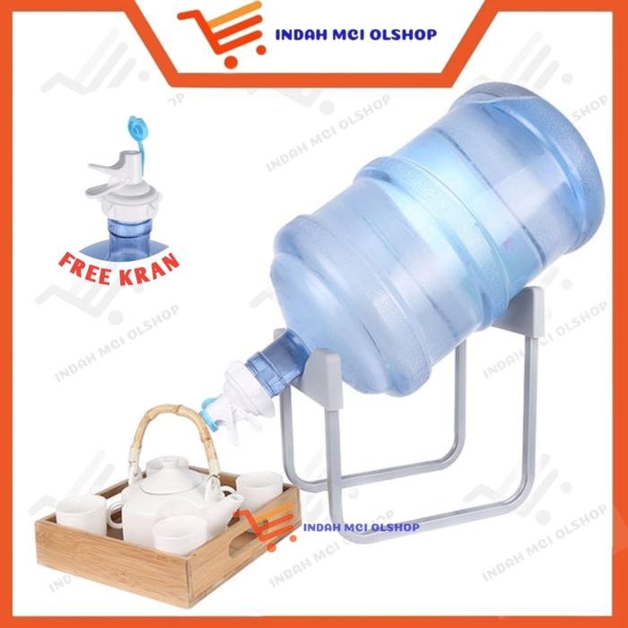 PREMIUM RAK KAKI GALON BESI / TATAKAN / DUDUKAN GALON + KRAN