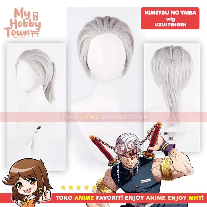 PREMIUM Wig Cosplay Anime Kimetsu no Yaiba Demon Slayer : Tengen Uzui