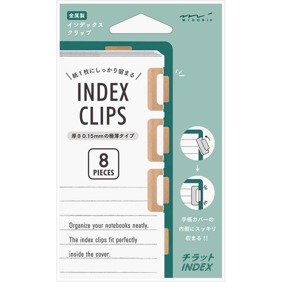 

midori metal index clip bookmark klip pems buku halaman