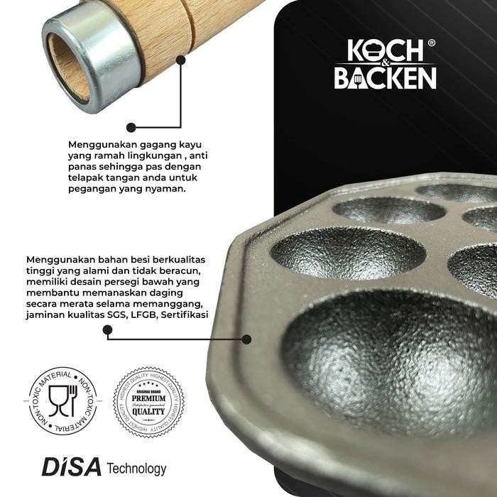 

Koch&Backen Cast Iron Takoyaki Pan 14 In 1 - Cetakan Takoyaki Anti Lengket Gratis Ongkir