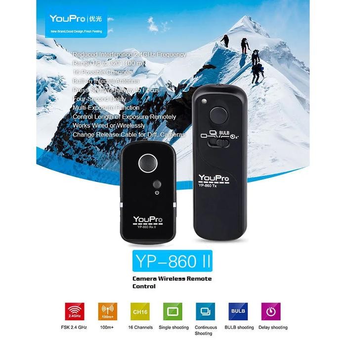 YOUPRO REMOTE WIRELESS YP860II - PHOTOBOX SELFIE - FOR FUJIFILM RR90
