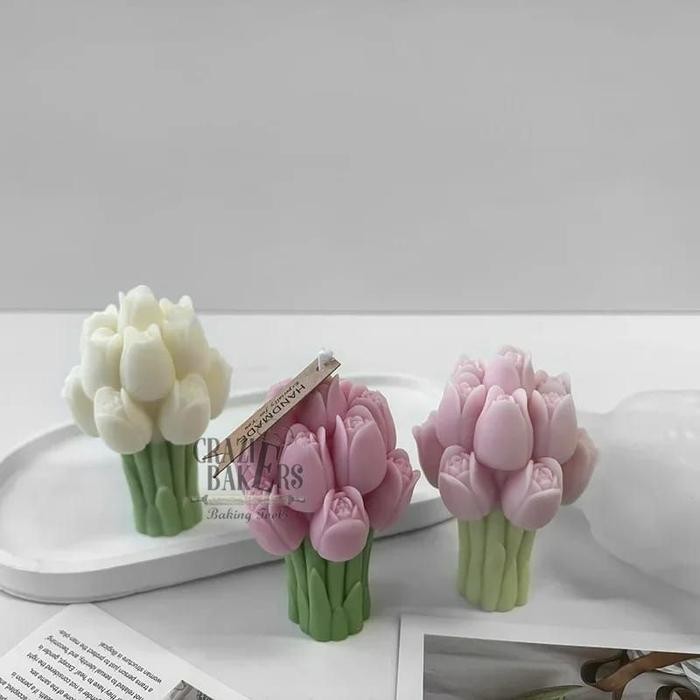 

Cetakan Silikon Candle Tulip Flower Hand Bouquet Bunga Tulip 3D Mold Gratis Ongkir