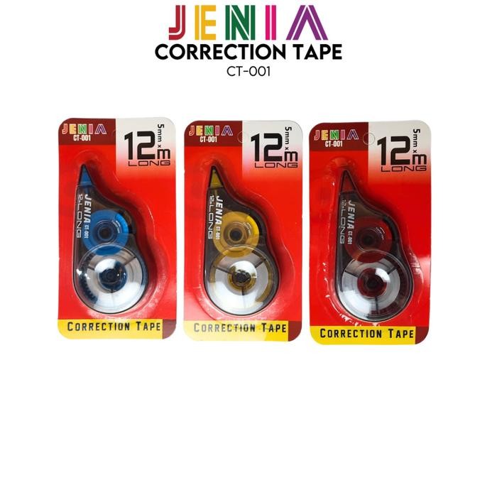 

Correction Tape Jenia CT001 12M x 5mm Tip Ex / Tipe X Kertas Roll