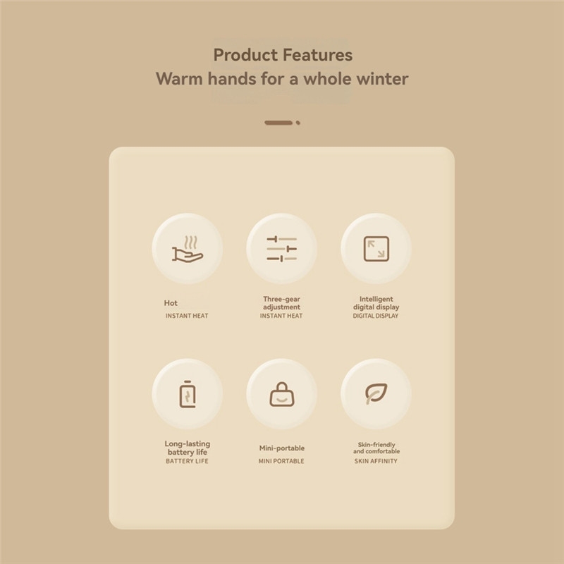 Mini Hand Warmer Usb Hand Warmer Smart Hand Warmer Digital Hand Warmer Portable For Winter Outdoor