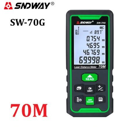 Sndway Meteran Digital Green Laser 70 Meter Sw-70G Laser Hijau Outdoor
