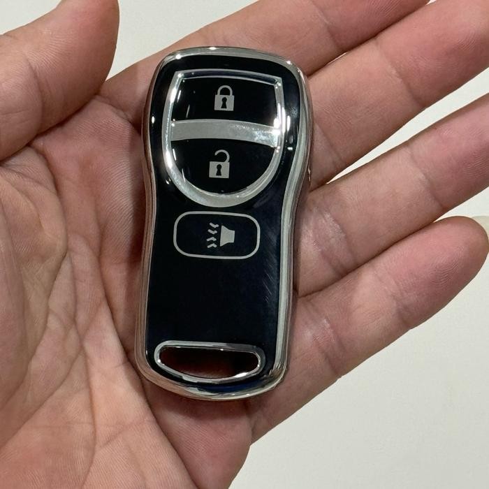 CASE COVER SARUNG KUNCI MOBIL NISSAN GRAND LIVINA 2010-2015 LIST SILVER KENDARAAN