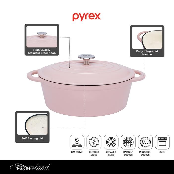 PYREX OVAL CAST IRON CASSEROLE / PANCI KASEROL