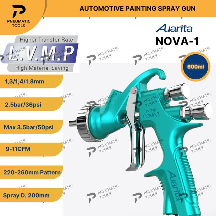 SPRAY GUN AUARITA NOVA-1 LVMP - AUTOMOTIVE PAINTING SPRAY GUN