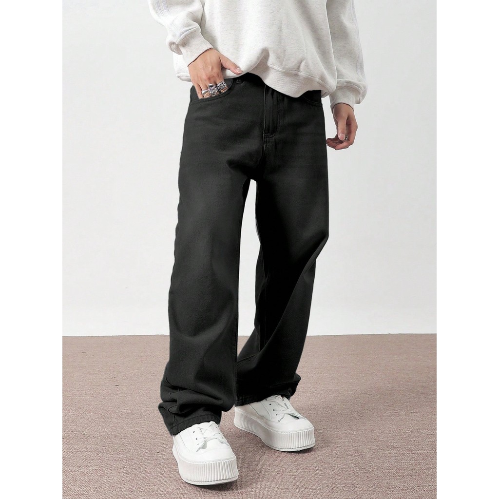 Nan Pants Wide Men'S Jeans Men'S Wide Pants Black Baggy Jeans Baggy Jeans Casual Pants