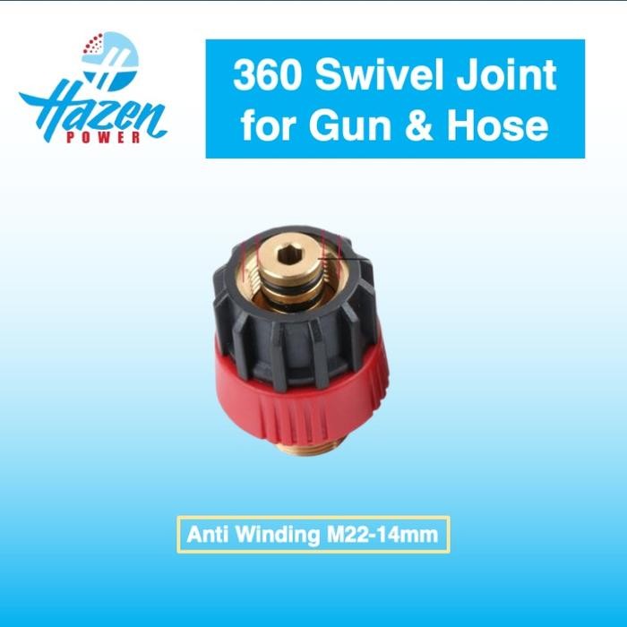 360 SWIVEL JOINT FOR GUN & HOSE ANTI WINDING M22-14MM BY HA ZEN POWER