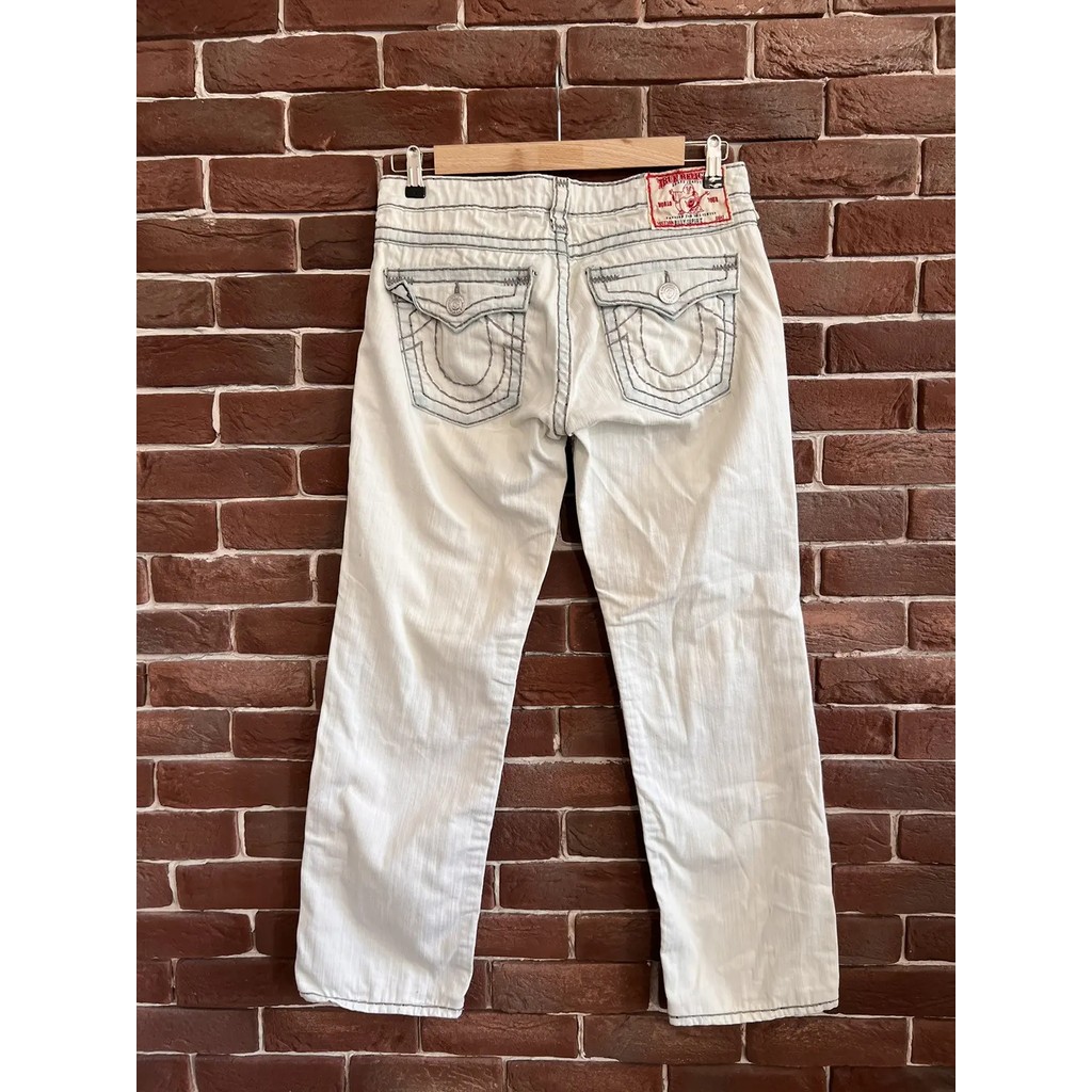 Black Line Letter Pattern White Jeans Men Retro Hip Hop Straight Tube Low Waist Y2K Baggy Jeans