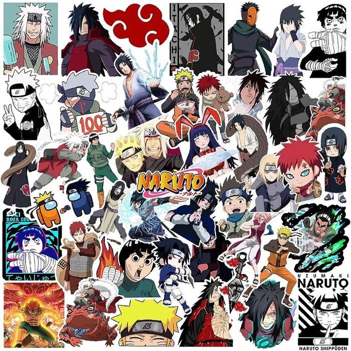 

(40 PCS) Stiker Naruto Random Glossy Dan Anti air