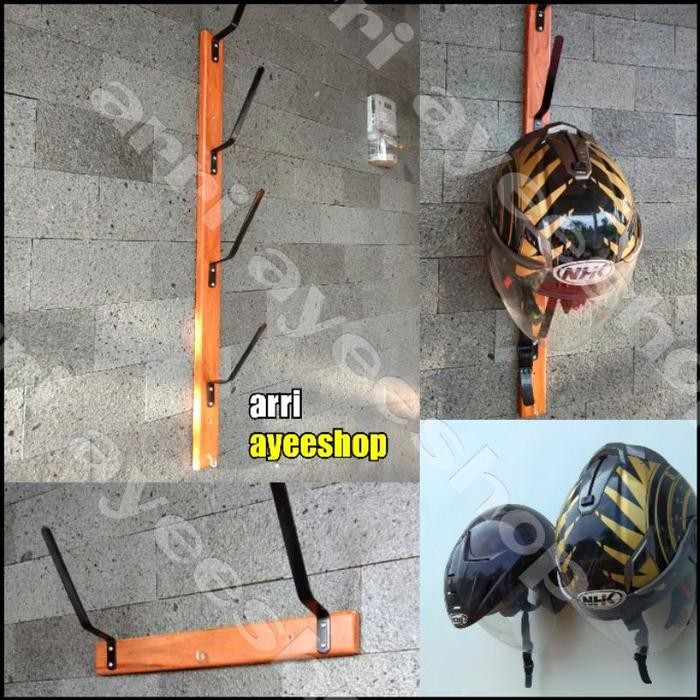 RAK HELM MINIMALIS /RAK HELM DINDING/ RAK HELM/ BESI /KAYU