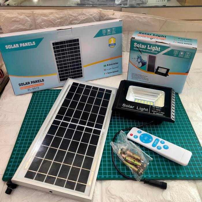 Paket Lampu Solarcell Aio 8Wp Lampu 25W Dg Remot Lampu Taman Pju Solar