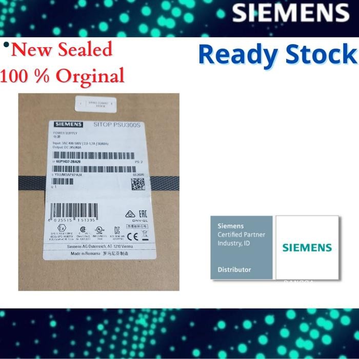 Siemens 6Ep1437-2Ba20 Sitop Psu300S 40 A Stabilized Power Supply
