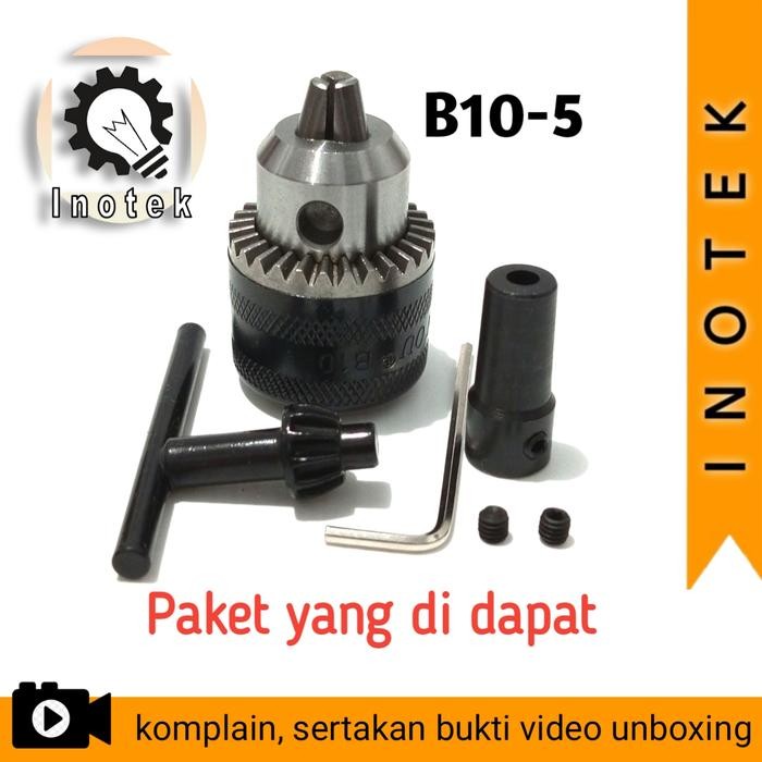 B10-5mm Kepala Bor dan Arbor Konektor ke As 5mm Cocok Untuk DC 775