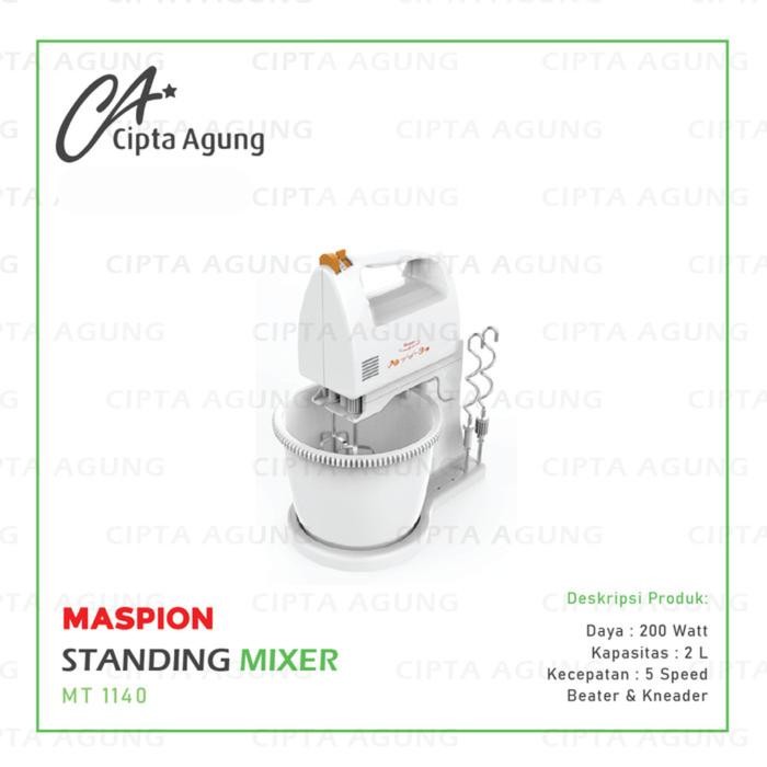 Standing Mixer Stand Mixer Maspion Mt-1140 Mt1140 Mt 1140 #Gratisongkir #Sale #Discount