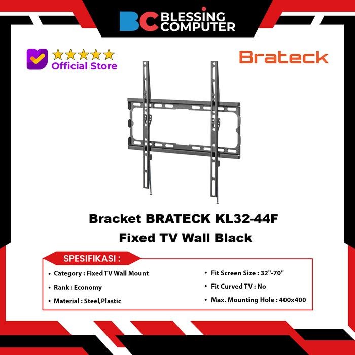 Bracket BRATECK KL32 44F Fixed TV Wall Black For LED TV 32 - 70 Inchi